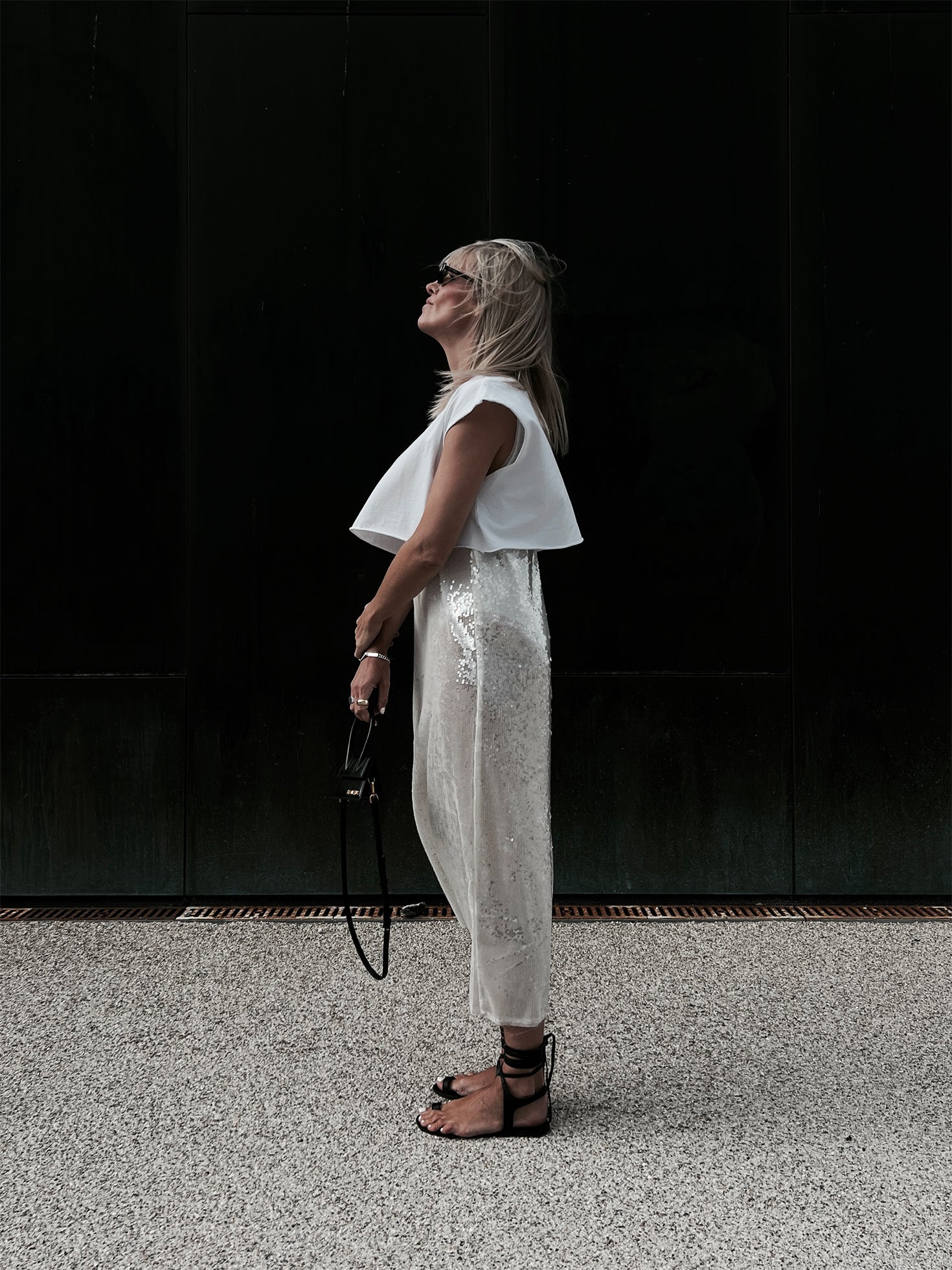 T-SHIRT CROPPED NO. 005 | white with small black logo
