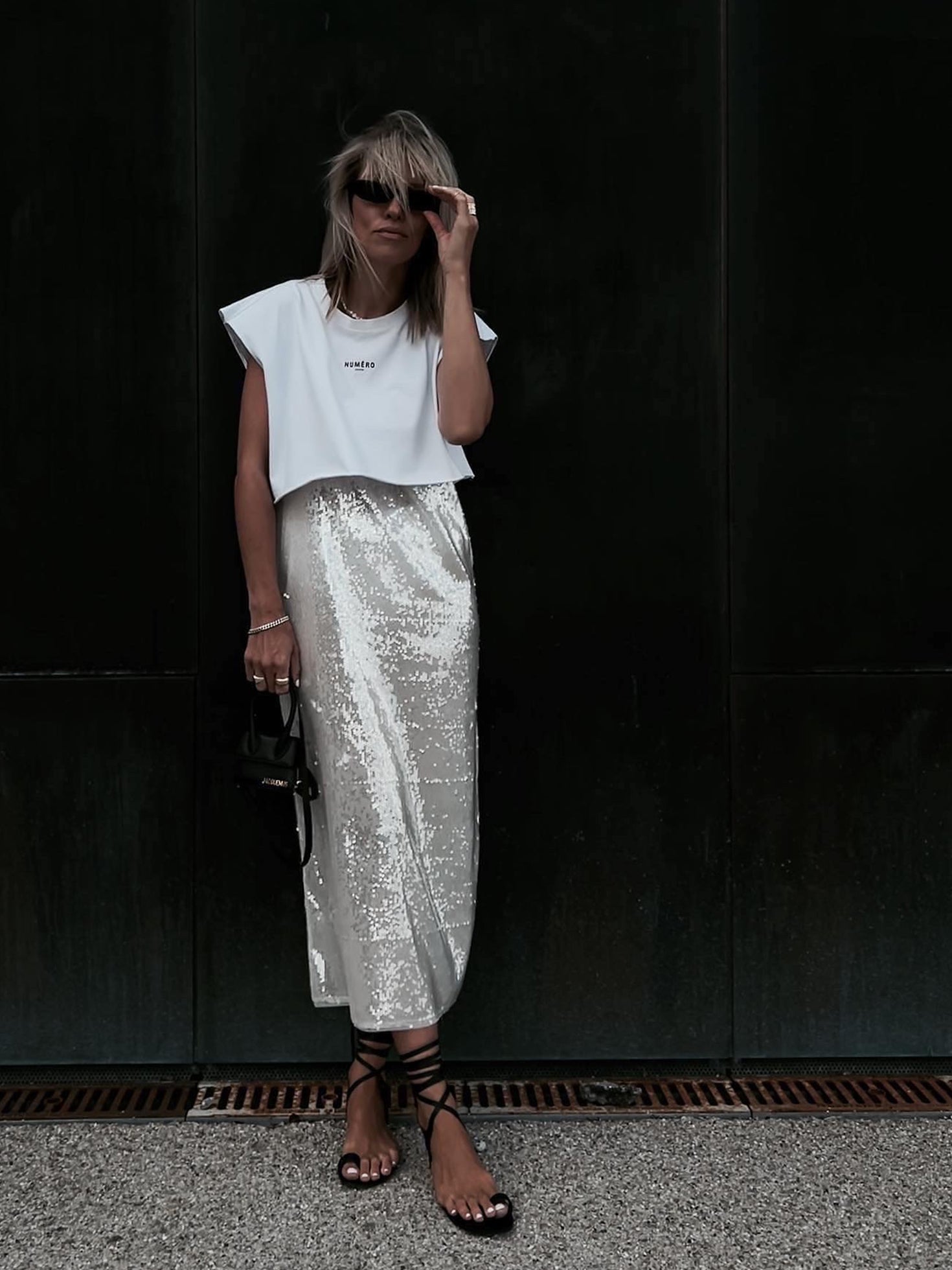 T-SHIRT CROPPED NO. 005 | white with small black logo