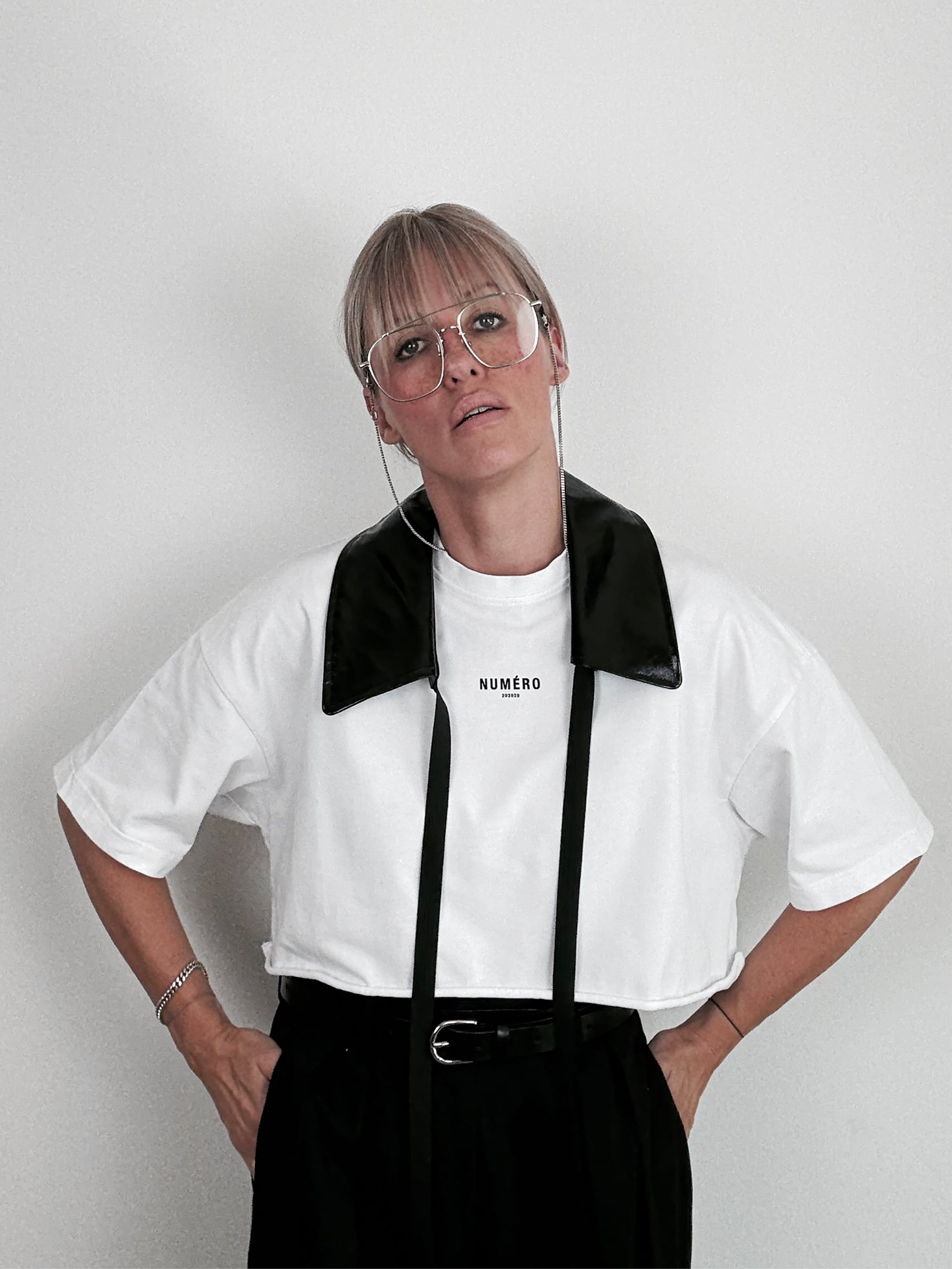 T-SHIRT NO. 025  | white with small black logo